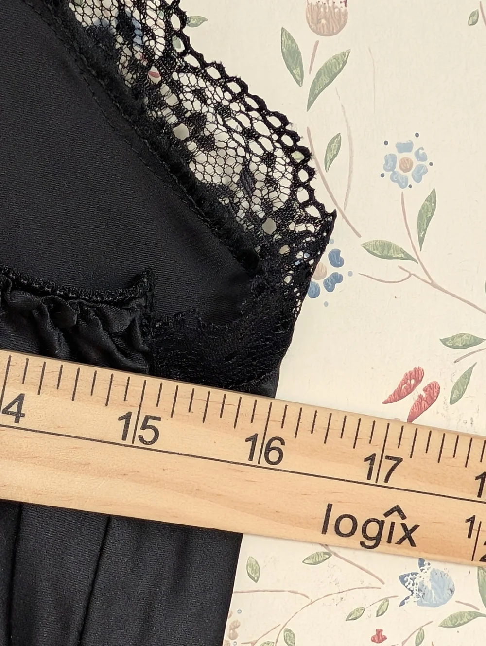 Black Lace Slip Dress Large Night Out Layer Piece Event Feminine Delicate
